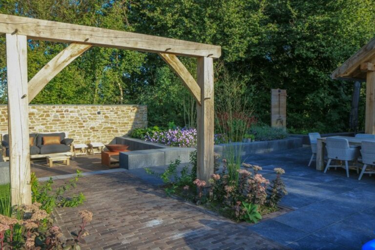 pergola landelijk moderne tuin